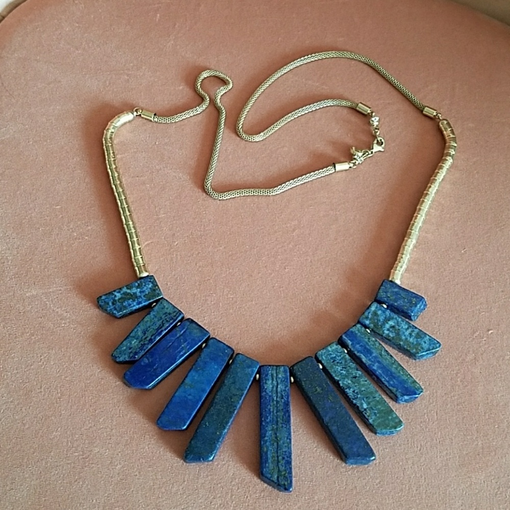 Long Blue Stone Neclace